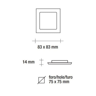 BLAIR pannello led quadro bianco varie potenze e dimensioni (sostituisce VRD 34) Vivida luce Pannelli led